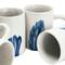 Hello Honey® 12oz. Antique White and Blue Farmhouse Hand Painted Stoneware Mugs Set with Painted Flora and Fauna